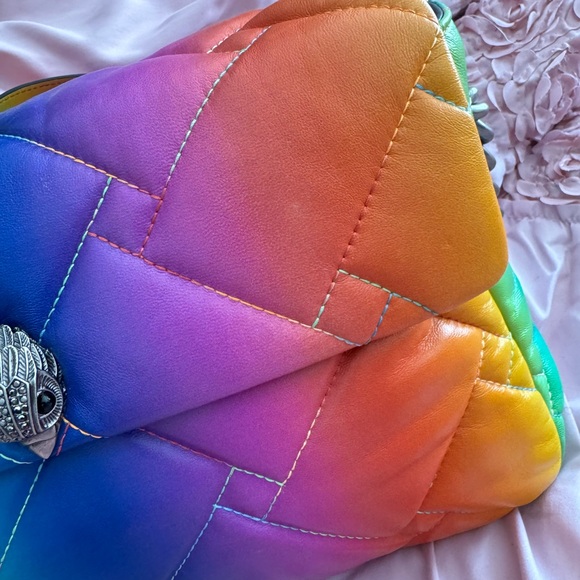 Kurt Geiger Ombré Soft Leather Rainbow Bag Large Size - Picture 12 of 13